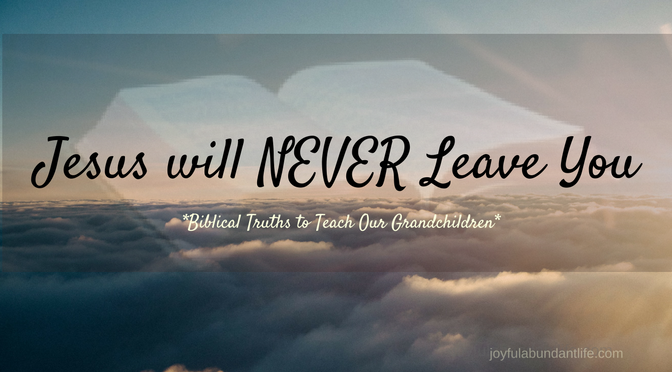 Jesus will never leave you and never disappoint you