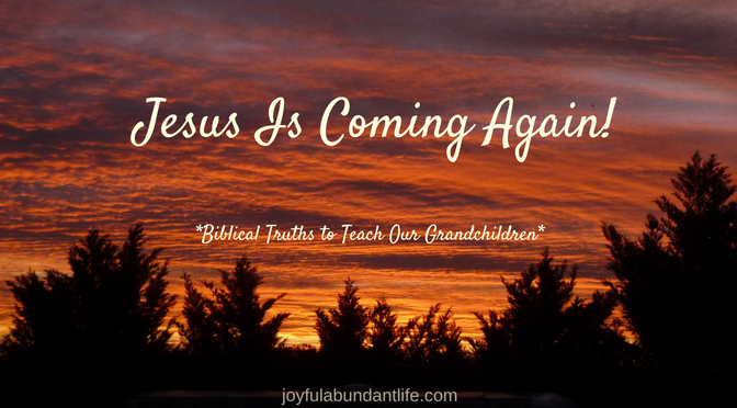 Jesus is coming again. He is coming soon! Lift up your heads, your redemption draweth night. It could be today!