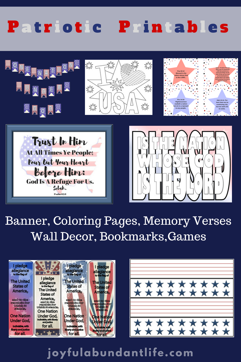 Patriotic Printables for any patriotic holiday. 4th of July, Memorial Day